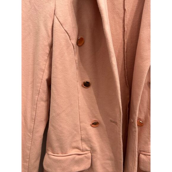 Guess Los Angeles Knit Brass Button Double Breasted Blazer Jacket Women’s - Picture 3 of 7